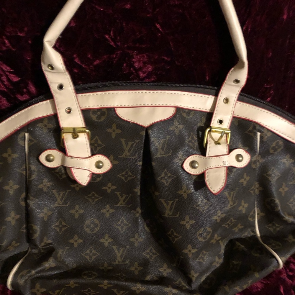 Luxury Designer Brown and Cream Tote Bag